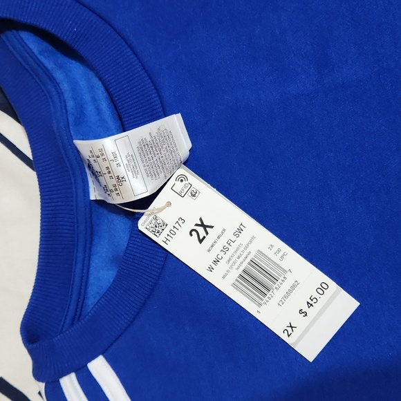 ADIDAS WOMEN BLUE SWEATSHIRTS - Picture 2 of 2